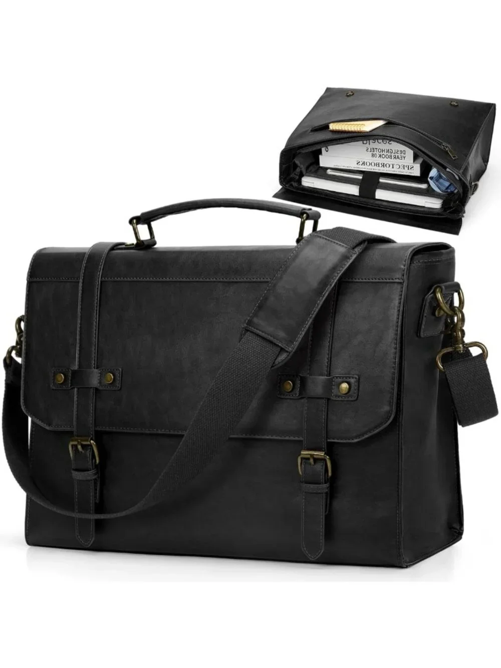 Vintage Leather Waterproof Messenger Bag | 17